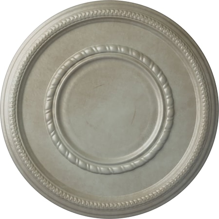 Ekena Millwork Federal Roped Large Ceiling Medallion (Fits Canopies up to 7 3/4"), 17 3/8"OD x 1 1/8"P, Flash Gold CM17FEFLS